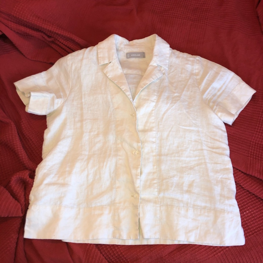 Everlane linen notch shirt
